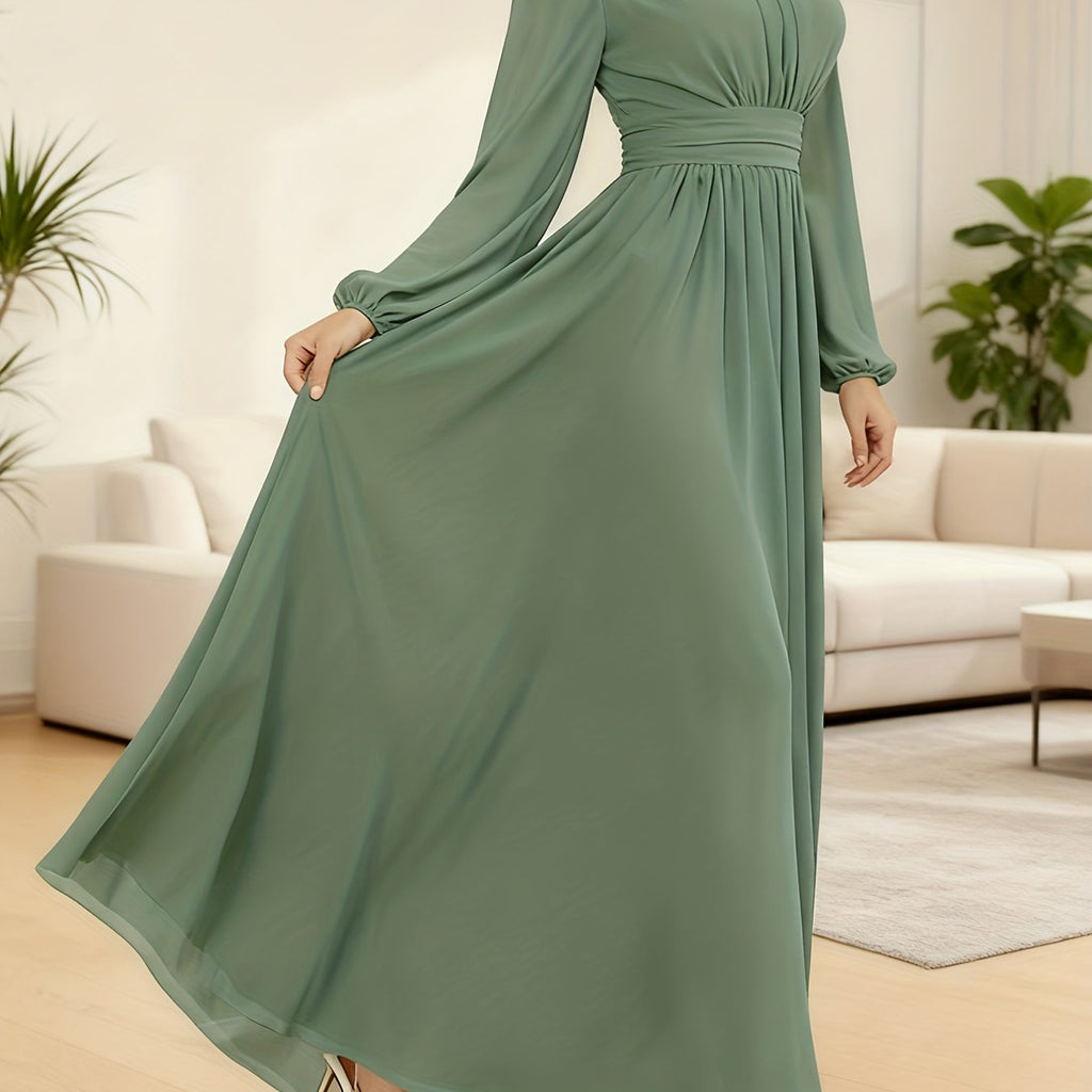 Women Dresses: P373 Elegant Flared Midi Dress - Salman Store