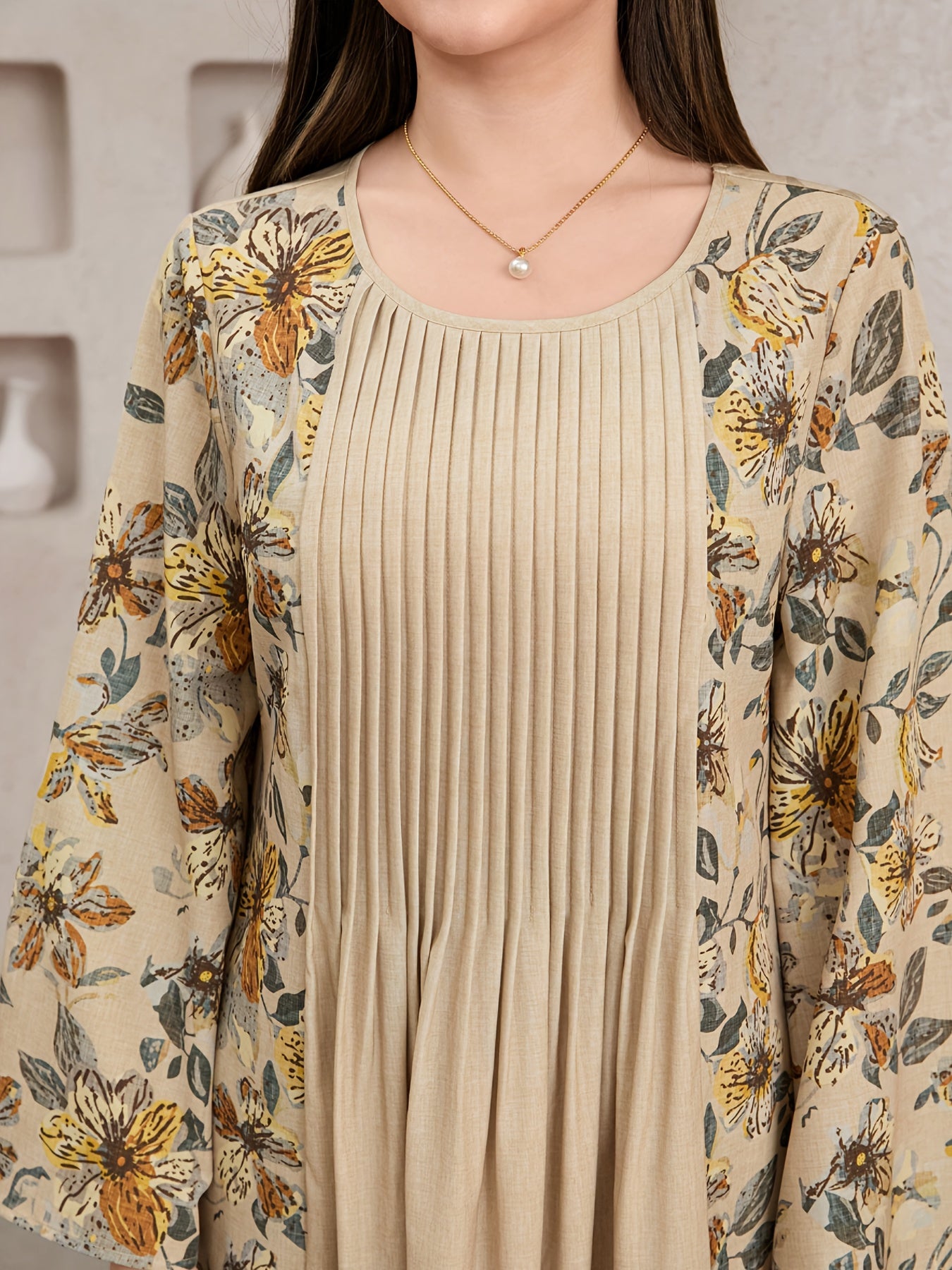 Women Dresses: Vintage Floral Tunic Dress | Salman Store