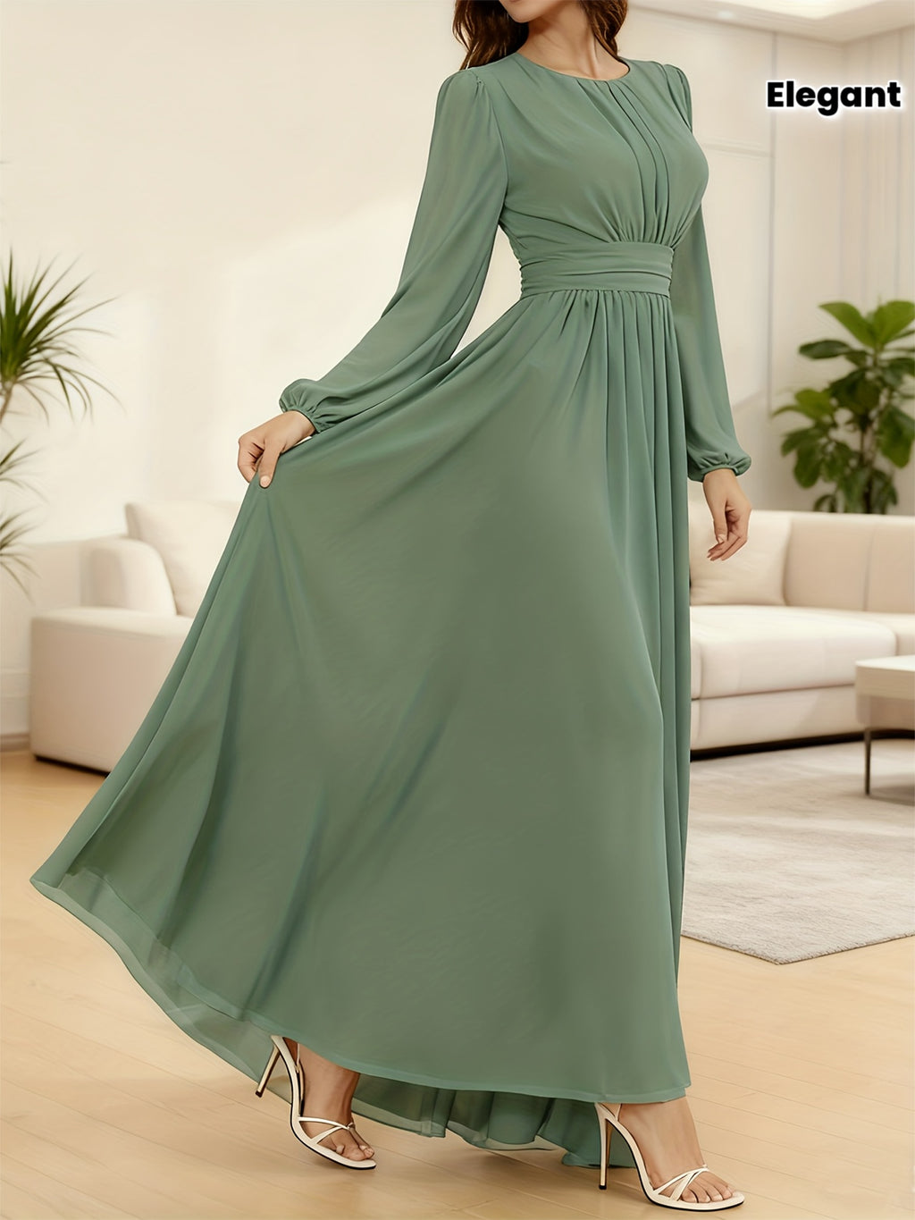 Women Dresses: P373 Elegant Flared Midi Dress - Salman Store