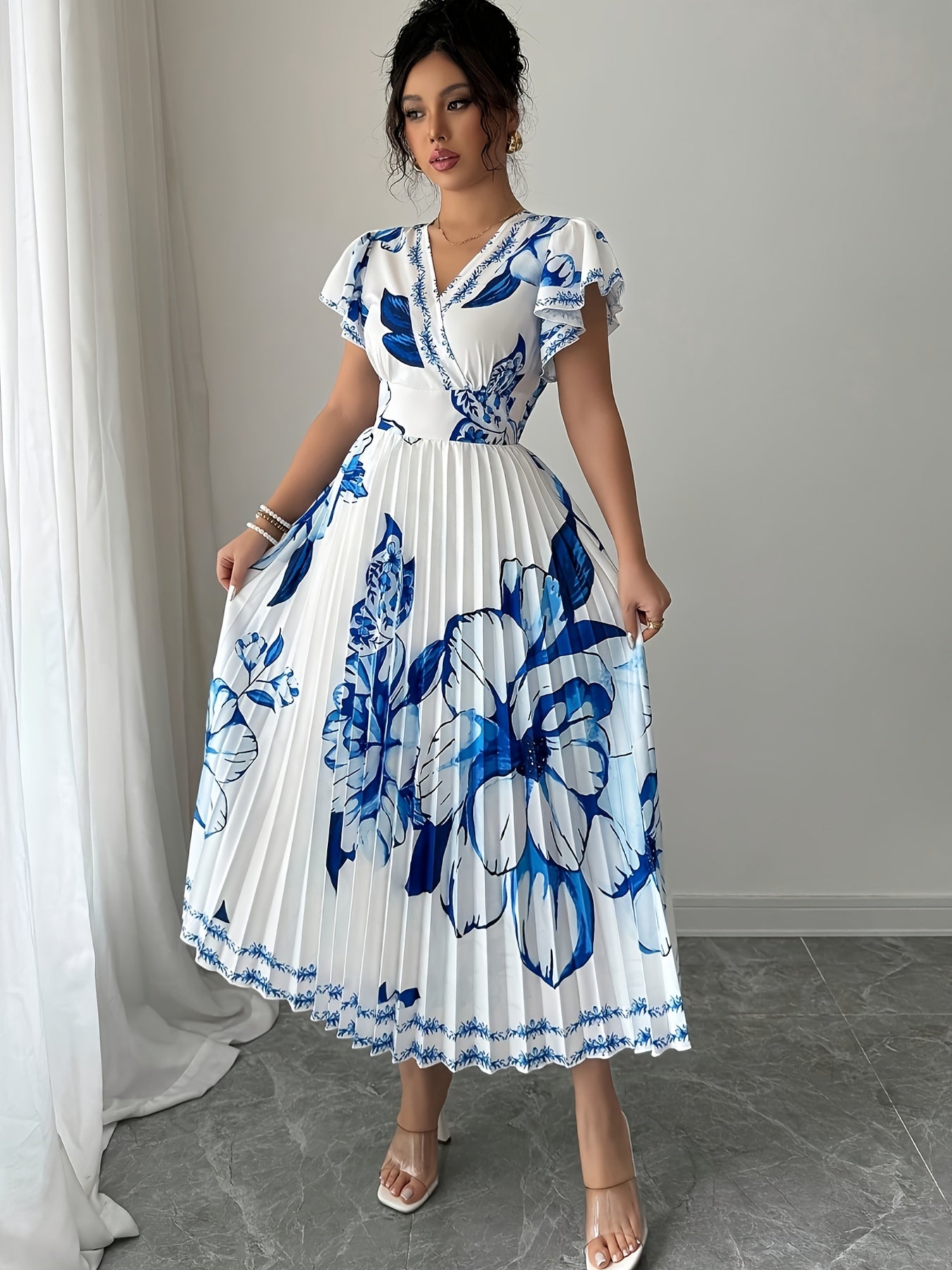 Women Dresses: Elegant Floral Vacation Dress | Salman Store