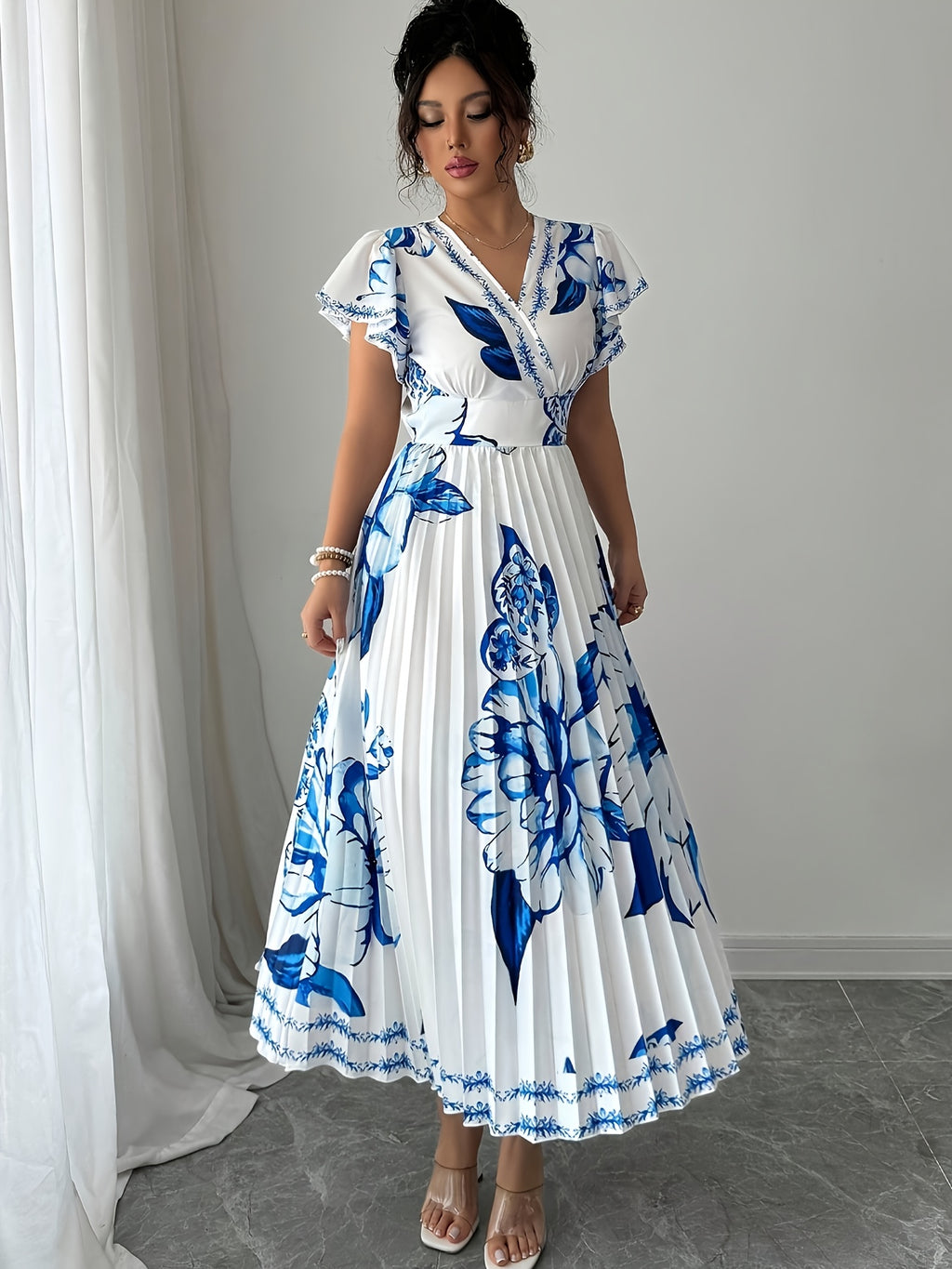Women Dresses: Elegant Floral Vacation Dress | Salman Store