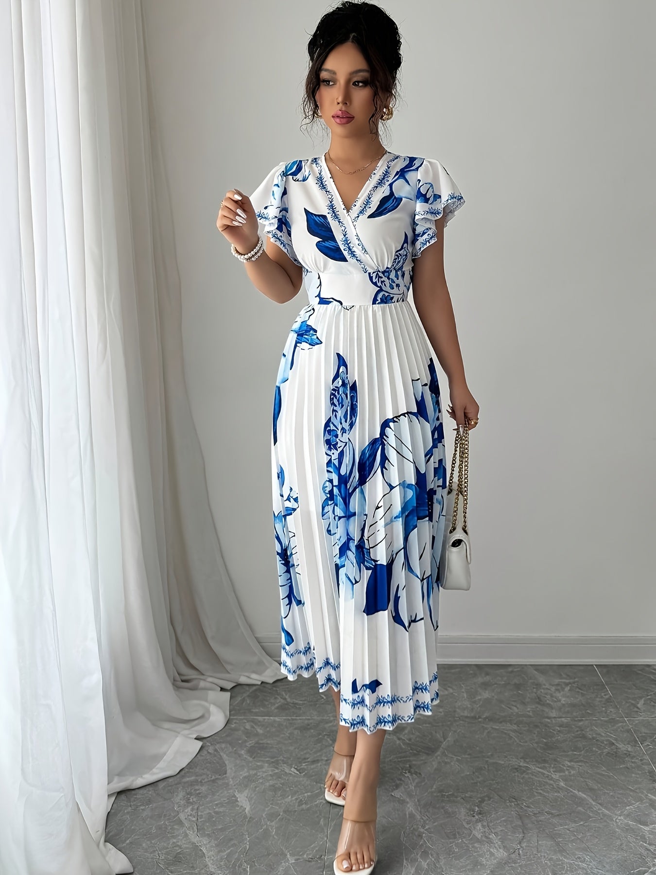 Women Dresses: Elegant Floral Vacation Dress | Salman Store