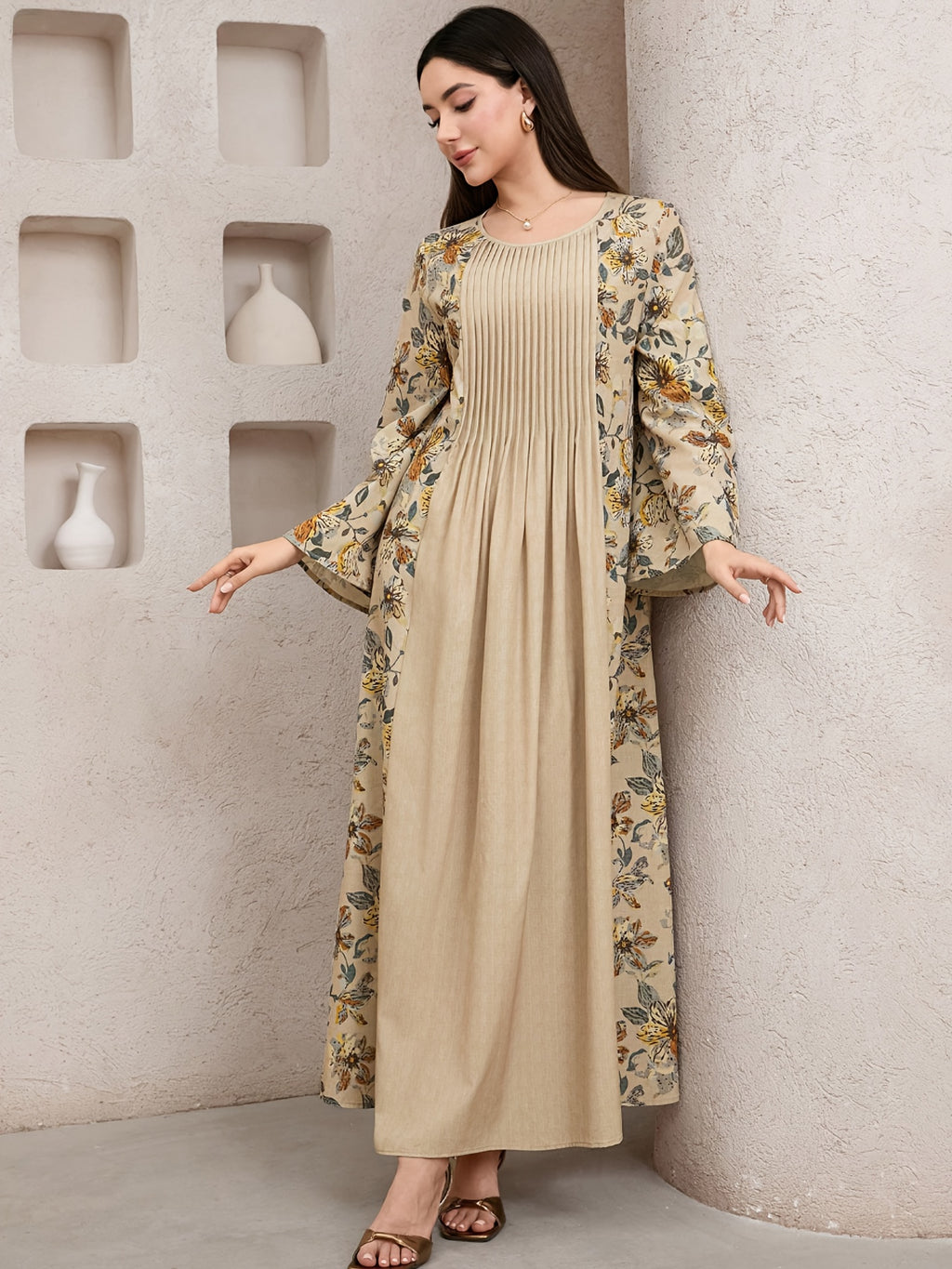 Women Dresses: Vintage Floral Tunic Dress | Salman Store