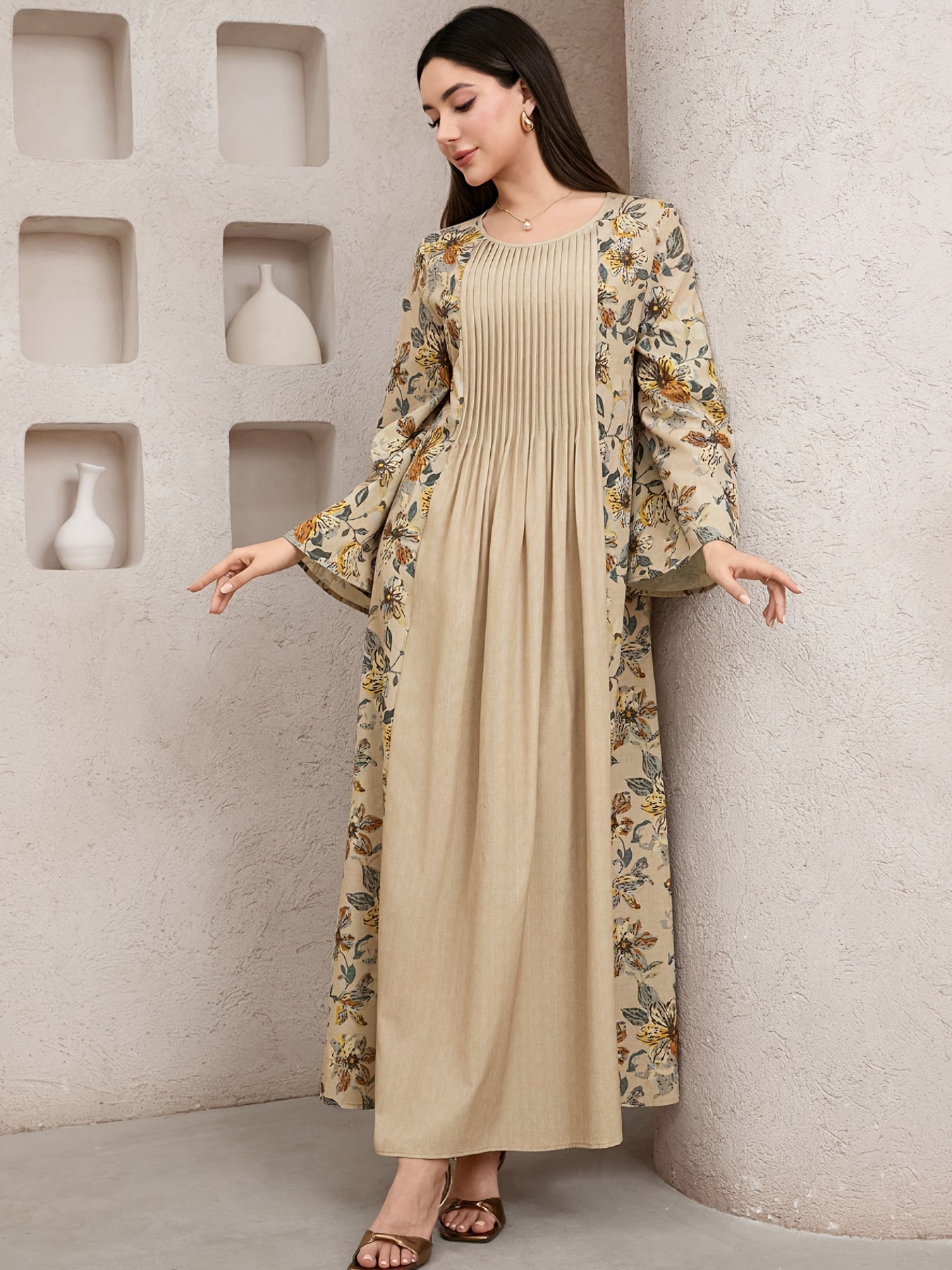 Women Dresses: Vintage Floral Tunic Dress | Salman Store
