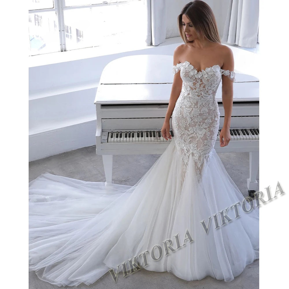 Vintage Lace Wedding Dress - Sweetheart Lace-Up Ball Gown Bridal Gown - JStorehub 