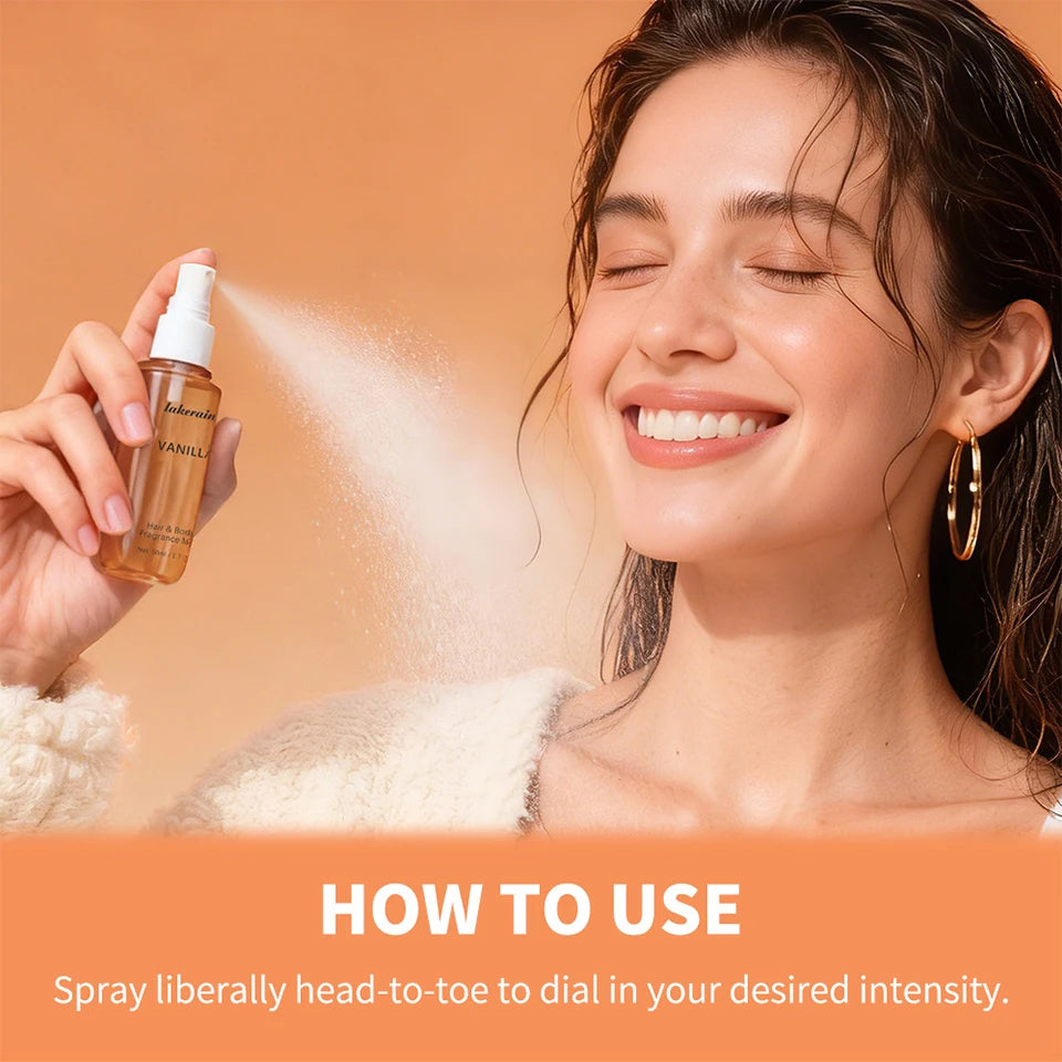 Luxury Vanilla & Rose Fragrance Mist - Long Lasting Perfume for Body & Hair - JStorehub 