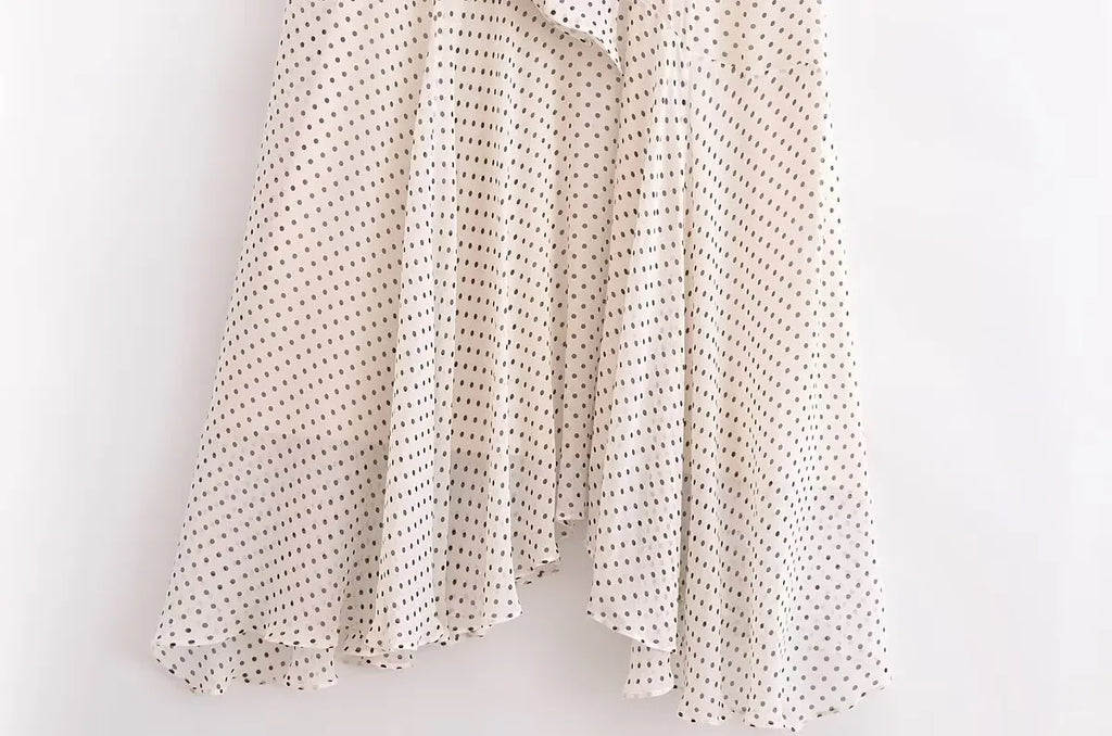 Women Dresses: KONDALA Halter Dot Beach Dress - Salman Store