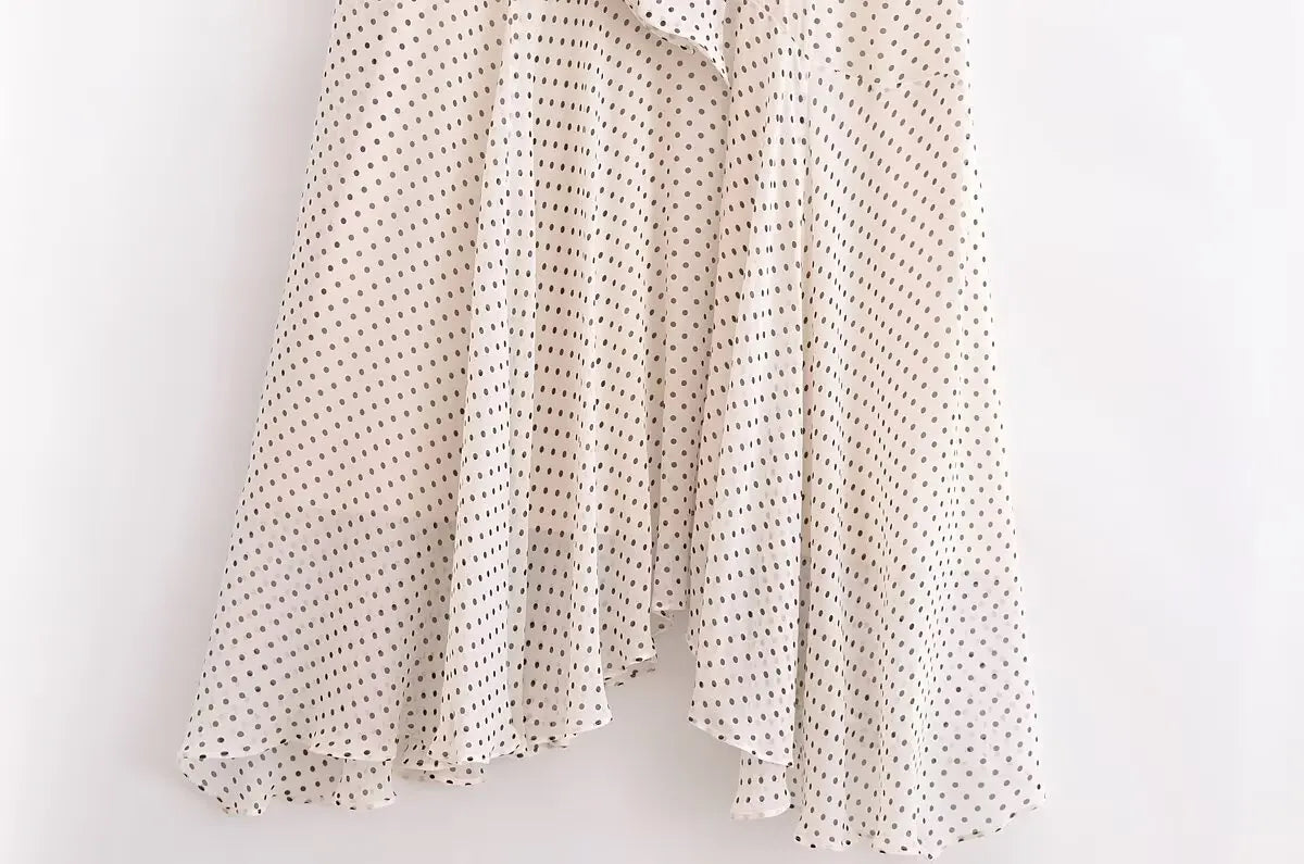 Women Dresses: KONDALA Halter Dot Beach Dress - Salman Store