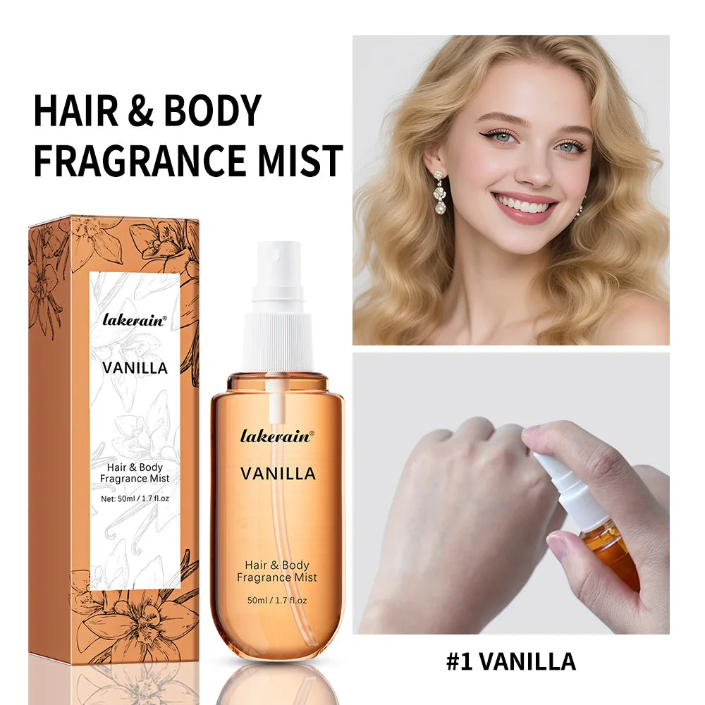 Luxury Vanilla & Rose Fragrance Mist - Long Lasting Perfume for Body & Hair - JStorehub 