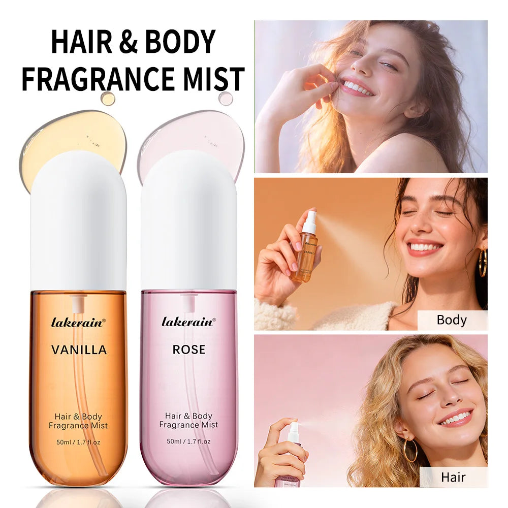 Luxury Vanilla & Rose Fragrance Mist - Long Lasting Perfume for Body & Hair - JStorehub 