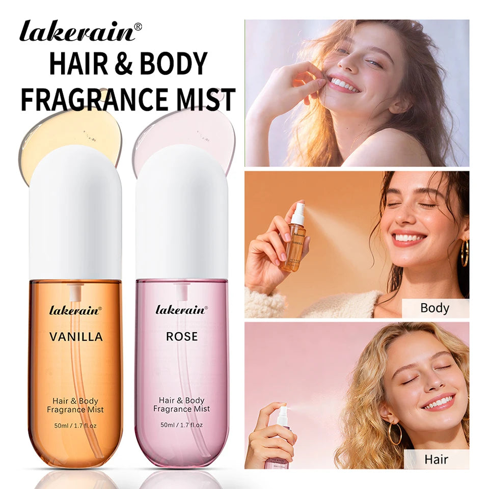 Luxury Vanilla & Rose Fragrance Mist - Long Lasting Perfume for Body & Hair - JStorehub 
