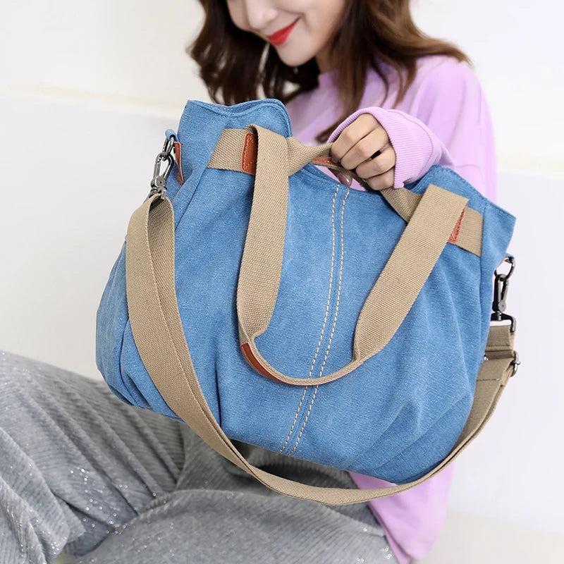 Canvas Hobos Bag Women Handbags Female Designe - SalmanStore 