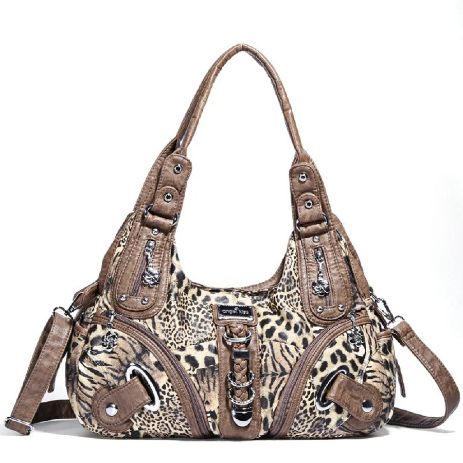 Vingtae Women Handbags Leopard Bag Top-handle Handbag Fashion - SalmanStore 