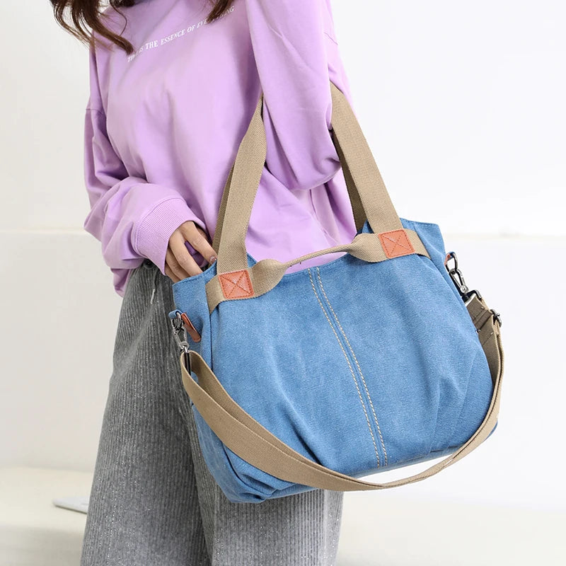 Canvas Hobos Bag Women Handbags Female Designe - SalmanStore 