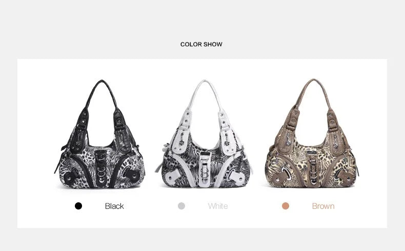 Vingtae Women Handbags Leopard Bag Top-handle Handbag Fashion - SalmanStore 