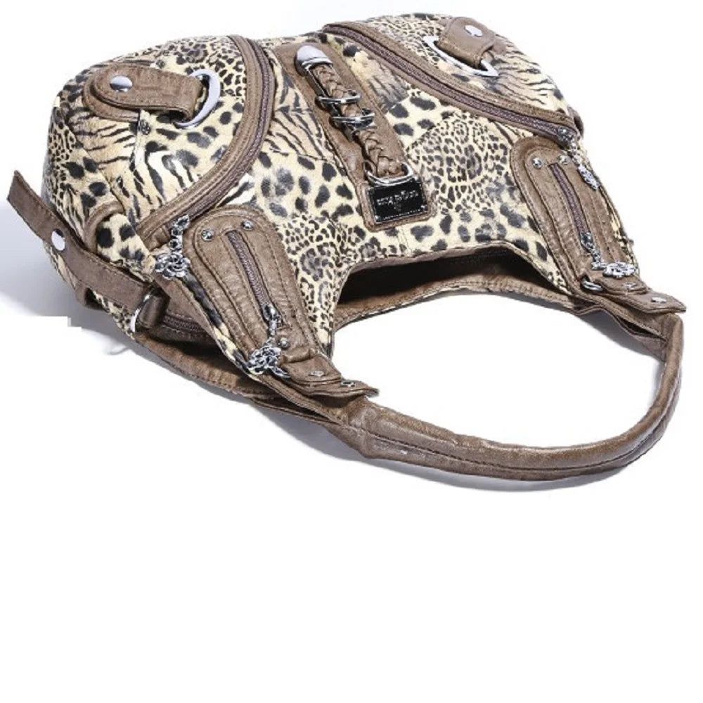 Vingtae Women Handbags Leopard Bag Top-handle Handbag Fashion - SalmanStore 