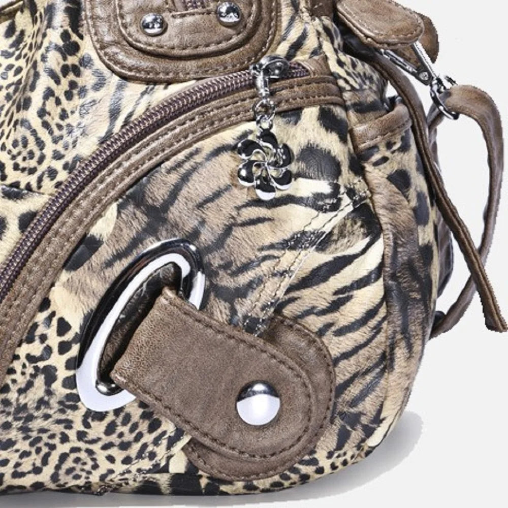 Vingtae Women Handbags Leopard Bag Top-handle Handbag Fashion - SalmanStore 