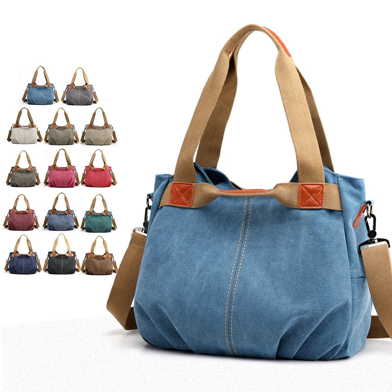 Canvas Hobos Bag Women Handbags Female Designe - SalmanStore 