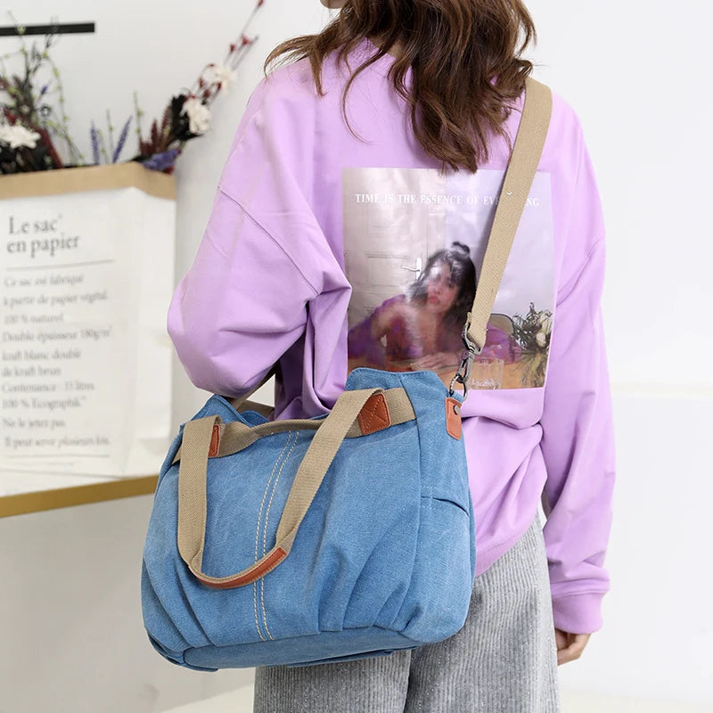 Canvas Hobos Bag Women Handbags Female Designe - SalmanStore 