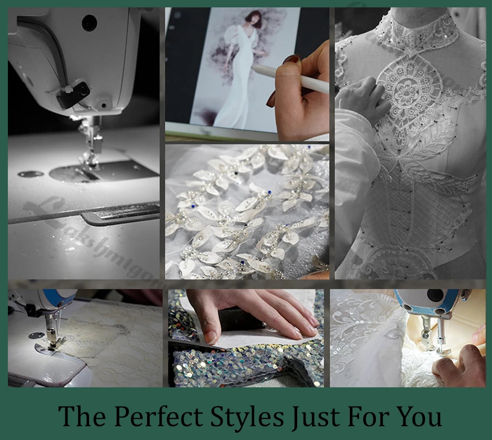 V-Neck Floral Lace Beach Wedding Dress - A-Line Summer Bridal Gown - JStorehub 