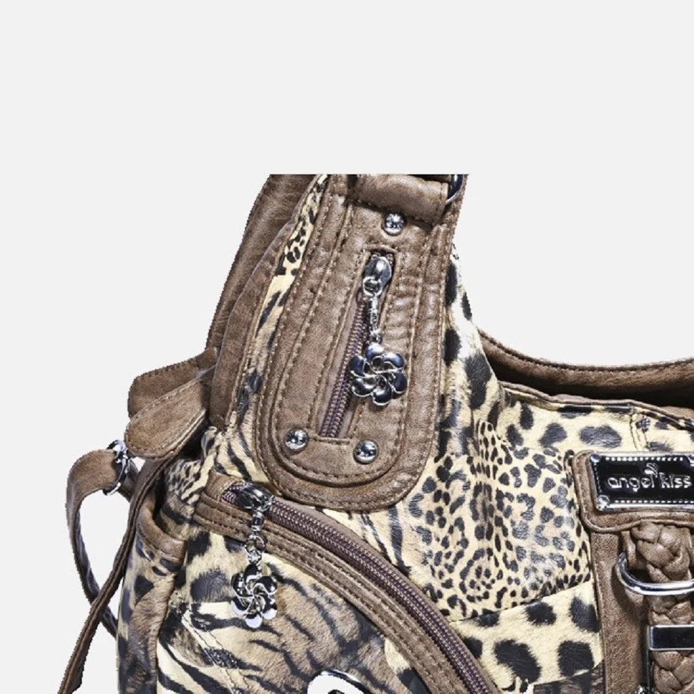 Vingtae Women Handbags Leopard Bag Top-handle Handbag Fashion - SalmanStore 