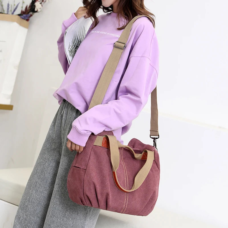 Canvas Hobos Bag Women Handbags Female Designe - SalmanStore 