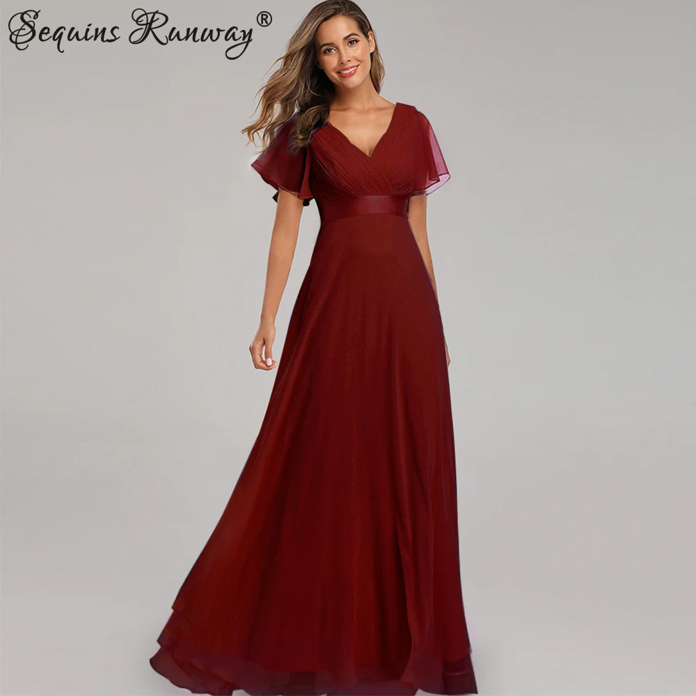 Sexy Pink Chiffon Tulle Maxi Summer Dress - Casual Vintage Long Party Gown - JStorehub 