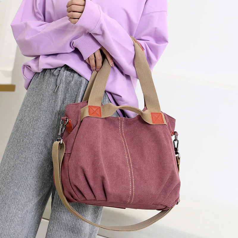 Canvas Hobos Bag Women Handbags Female Designe - SalmanStore 