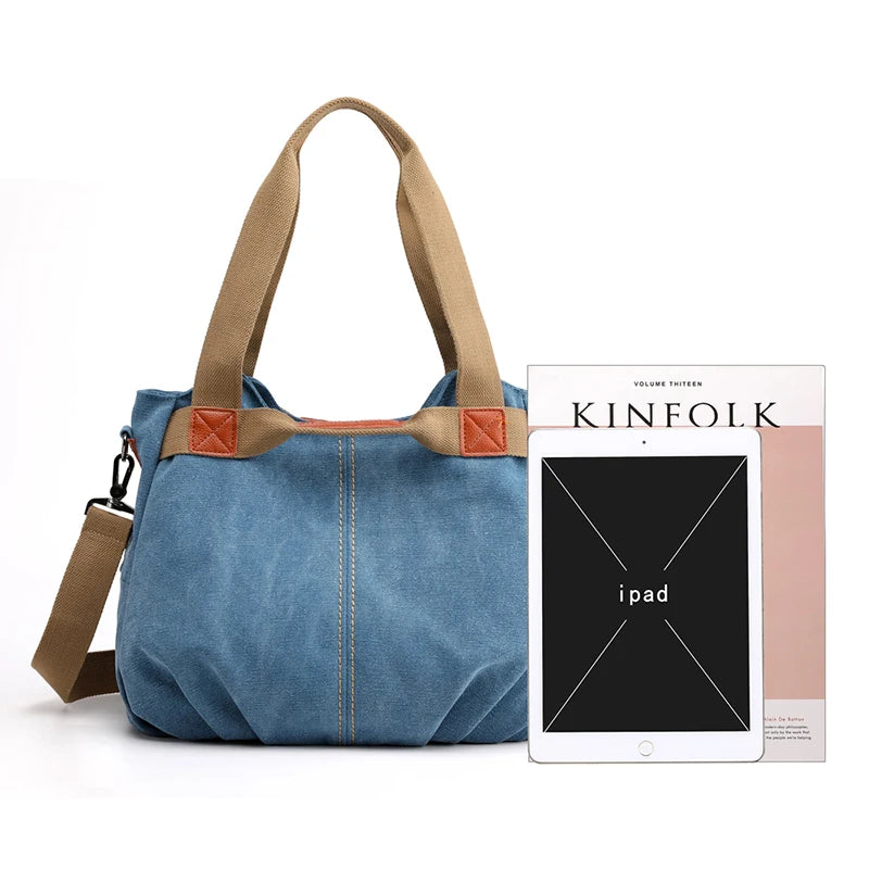 Canvas Hobos Bag Women Handbags Female Designe - SalmanStore 