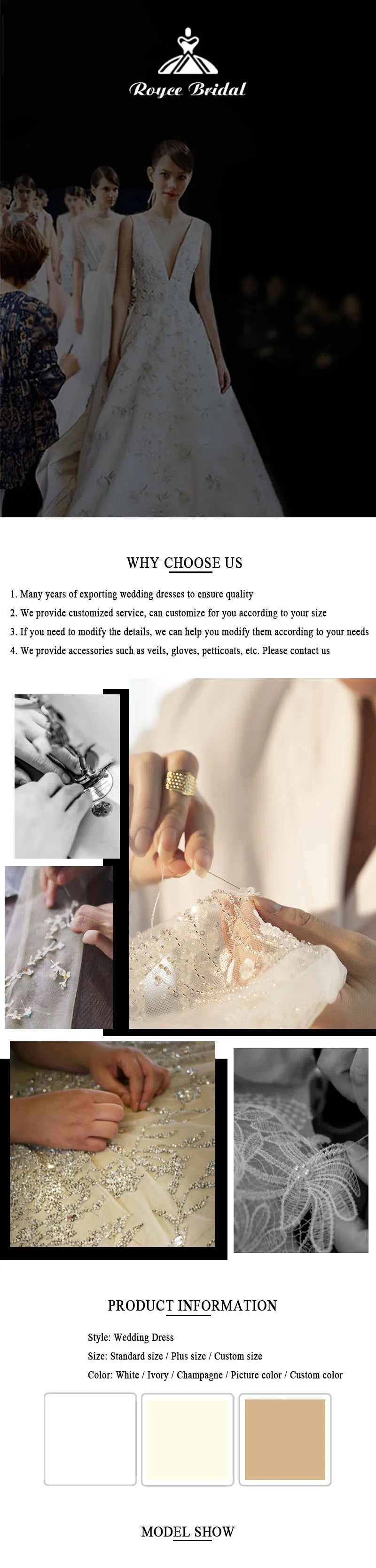 Boho V-Neck A-Line Wedding Dress 2025 - Lace Court Train Bridal Gown - JStorehub 