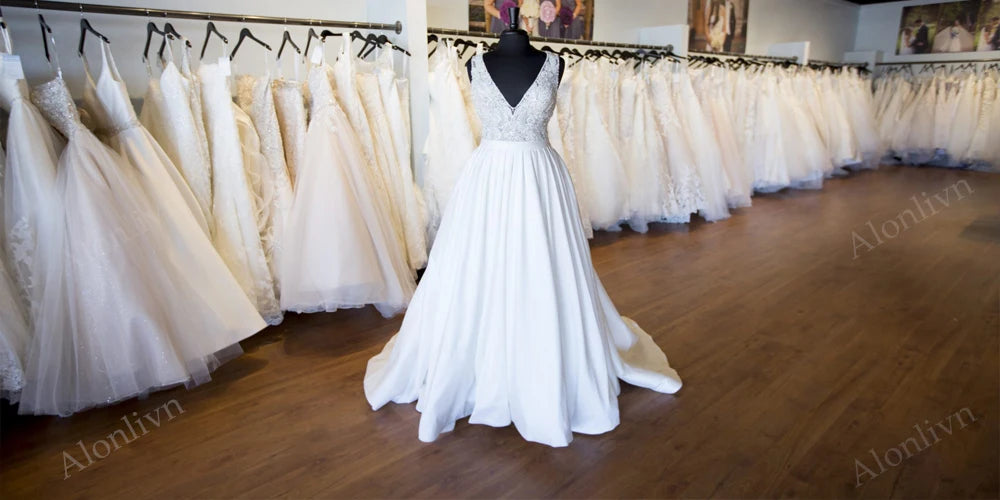 Luxury 2-in-1 Lace Mermaid Wedding Dress - Beading Illusion Neck Bridal Gown - JStorehub 
