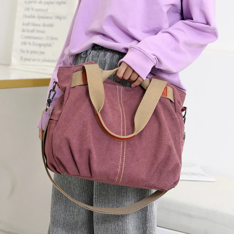 Canvas Hobos Bag Women Handbags Female Designe - SalmanStore 