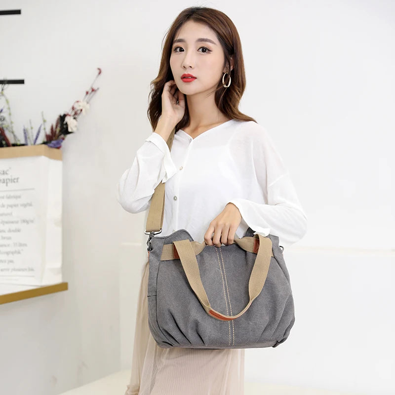 Canvas Hobo Bag for Women - Fashionable Designer Shoulder Handbag