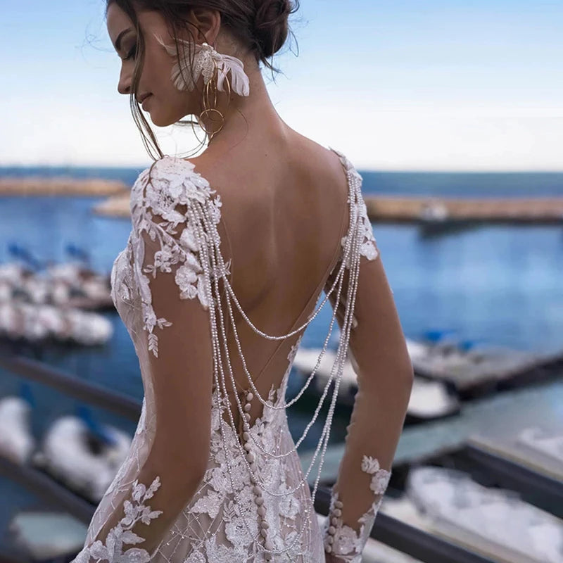 Vintage Lace Wedding Dress - Sweetheart Lace-Up Ball Gown Bridal Gown - JStorehub 