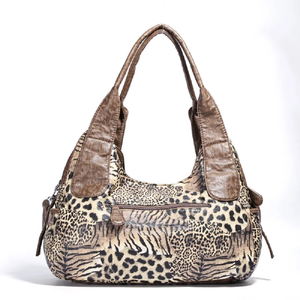 Vingtae Women Handbags Leopard Bag Top-handle Handbag Fashion - SalmanStore 