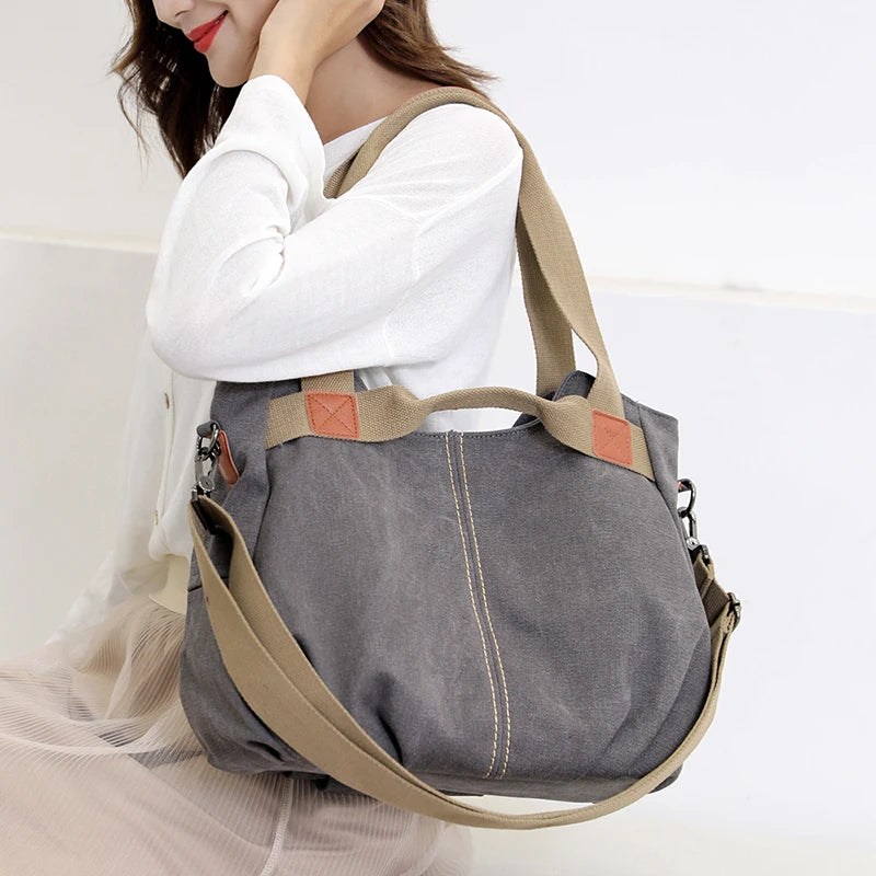 Canvas Hobos Bag Women Handbags Female Designe - SalmanStore 