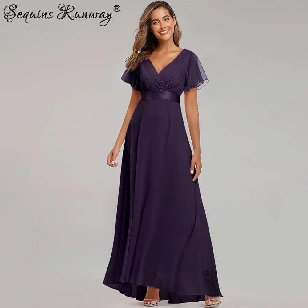 Sexy Pink Chiffon Tulle Maxi Summer Dress - Casual Vintage Long Party Gown - JStorehub 