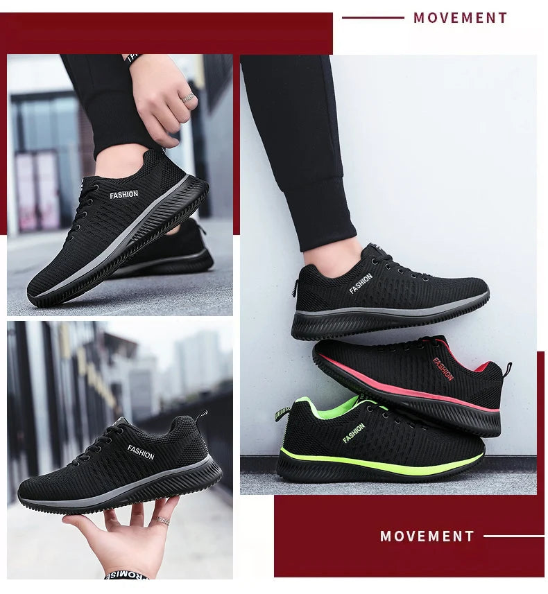 Summer Breathable Men's Casual Shoes Mesh Breathable Man Casual Shoes Fashion Moccasins Lightweight Men Sneakers Hot Sale 35-47