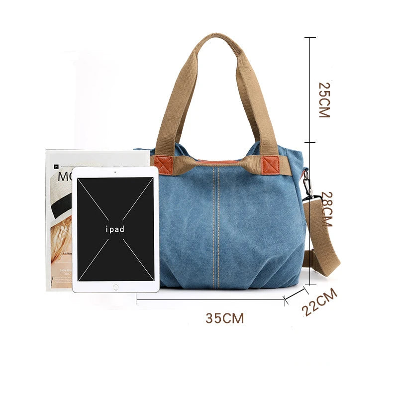 Canvas Hobos Bag Women Handbags Female Designe - SalmanStore 