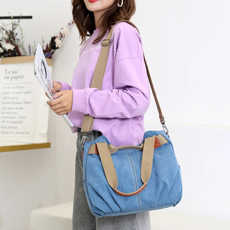 Canvas Hobos Bag Women Handbags Female Designe - SalmanStore 