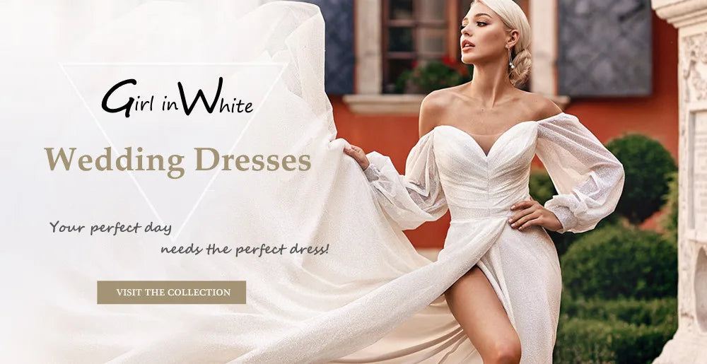 Detachable 2-in-1 Wedding Dress - Embroidered Lace Applique Tulle Bridal Gown - JStorehub 