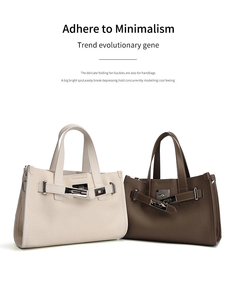 Cowhide Satchel Bag for Women 2026 - Mini Genuine Leather Crossbody Bag - JStorehub 