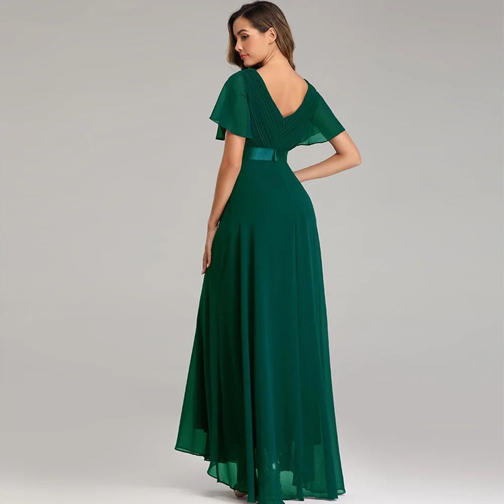 Sexy Pink Chiffon Tulle Maxi Summer Dress - Casual Vintage Long Party Gown