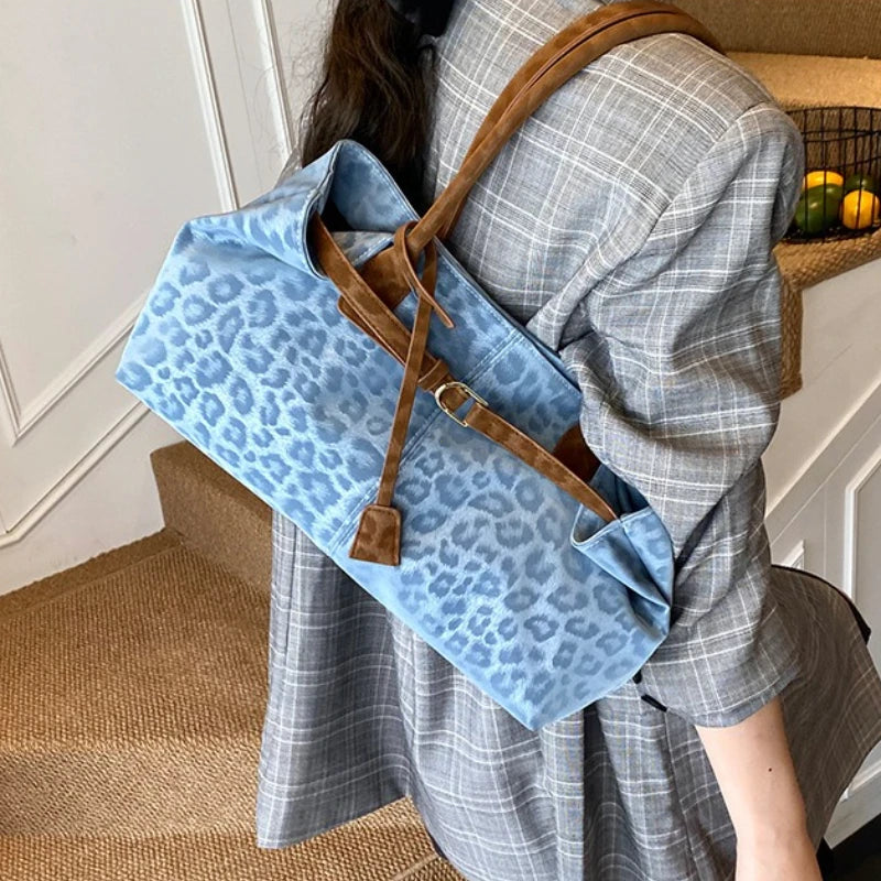 Leopard PU Leather Shoulder Bag for Women - 2026 Luxury Trend Tote Handbag - JStorehub 