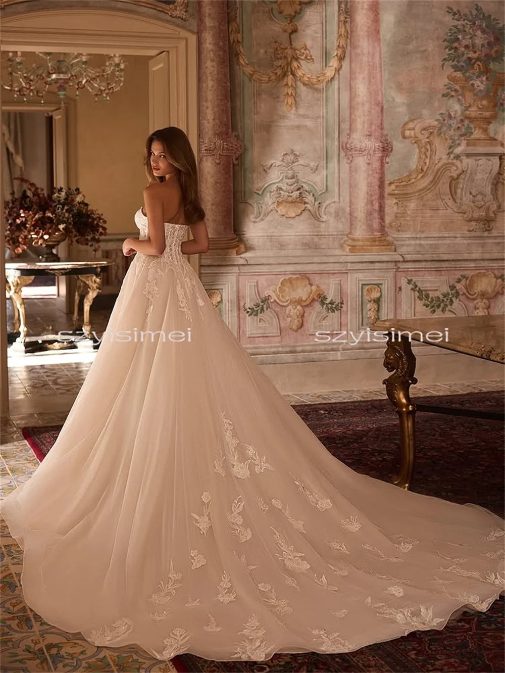 Elegant Wedding Dress for Women – Modern Bridal Gown - SalmanStore 