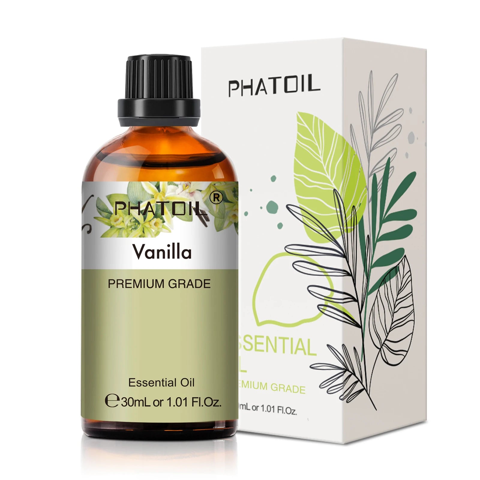 Phatoil 30ml Aromatherapy Essential Oil Set - Lavender Eucalyptus Vanilla Orange