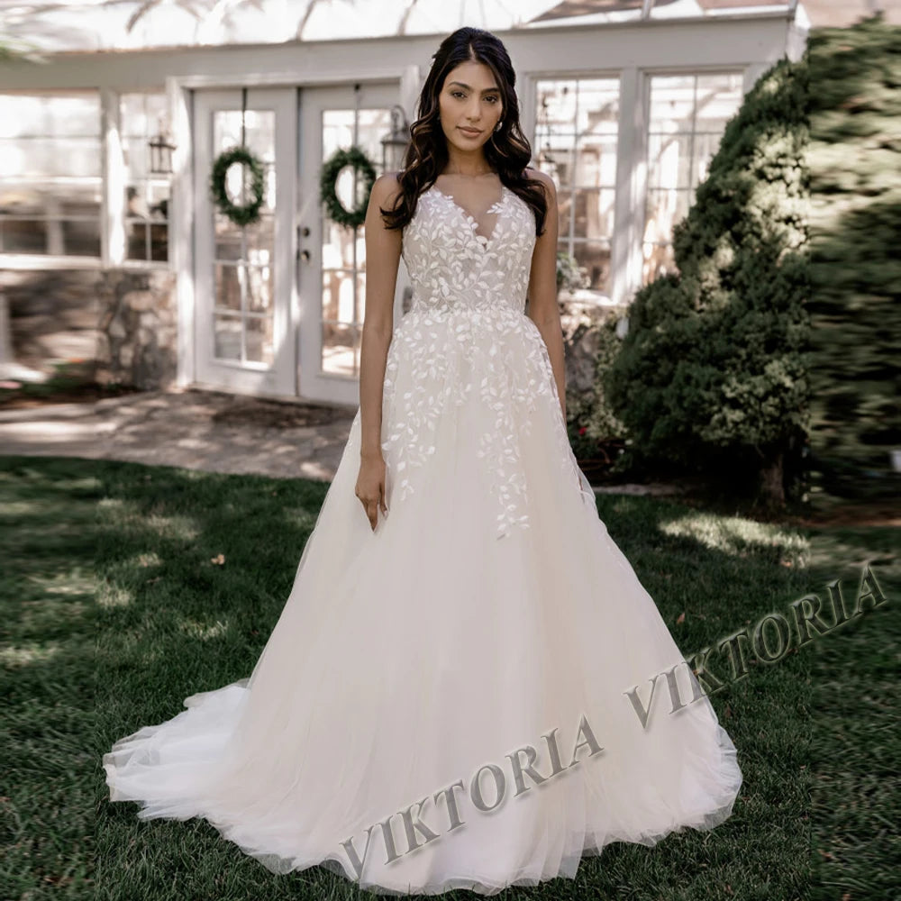 Vintage Lace Wedding Dress - Sweetheart Lace-Up Ball Gown Bridal Gown - JStorehub 