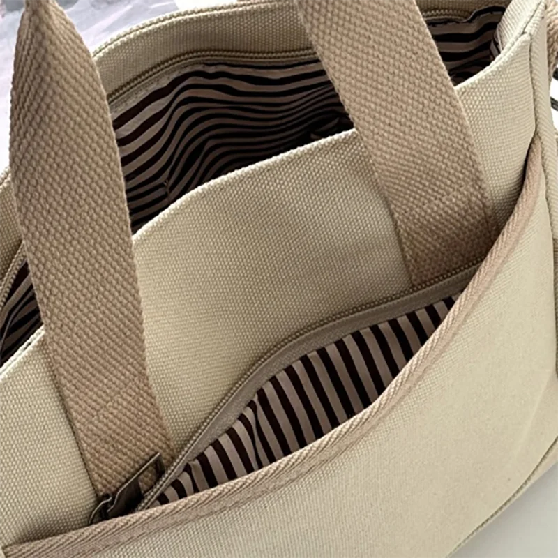 Women's Bag Multiple Pockets Shoulder Bag Large Capacity Canvas - SalmanStore 