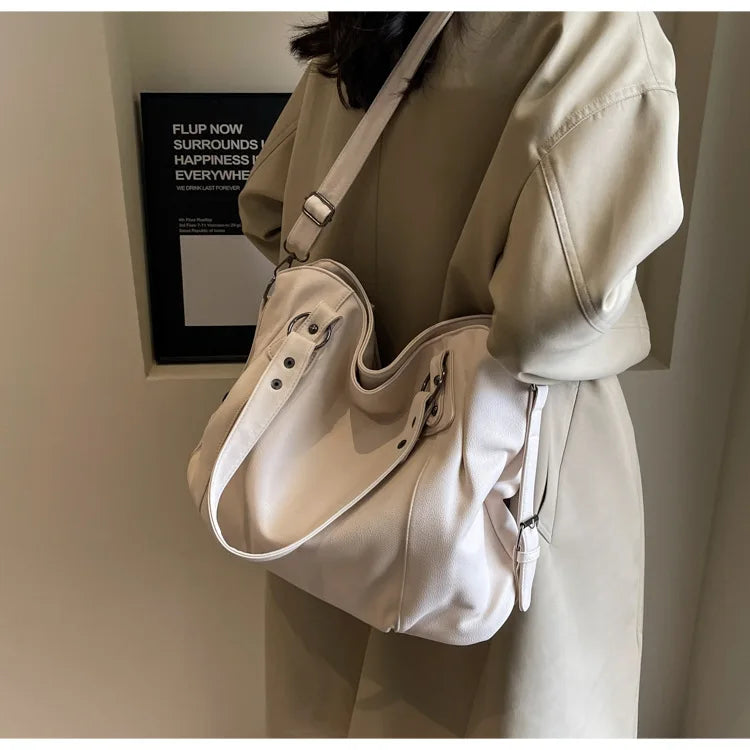 Soft Interior Shoulder Bag 2026 - High Quality Contrasting Color PU Handbag for Wome