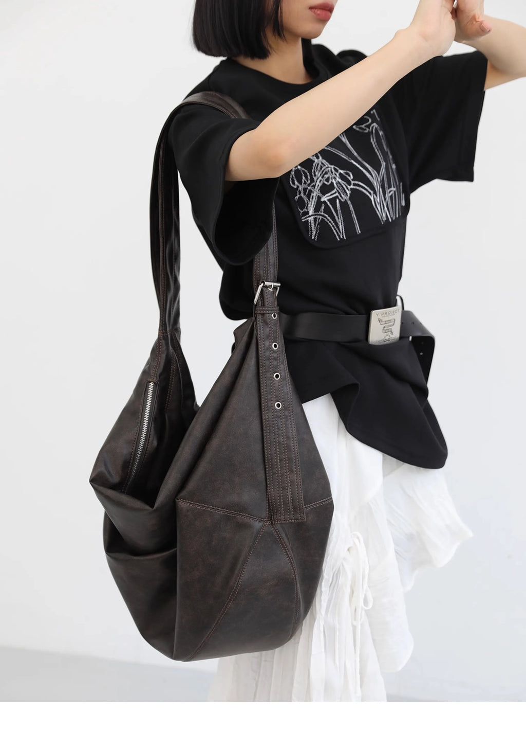 Retro Pleated Large Capacity Shoulder Bag for Women - Versatile Crossbody Bag - JStorehub 